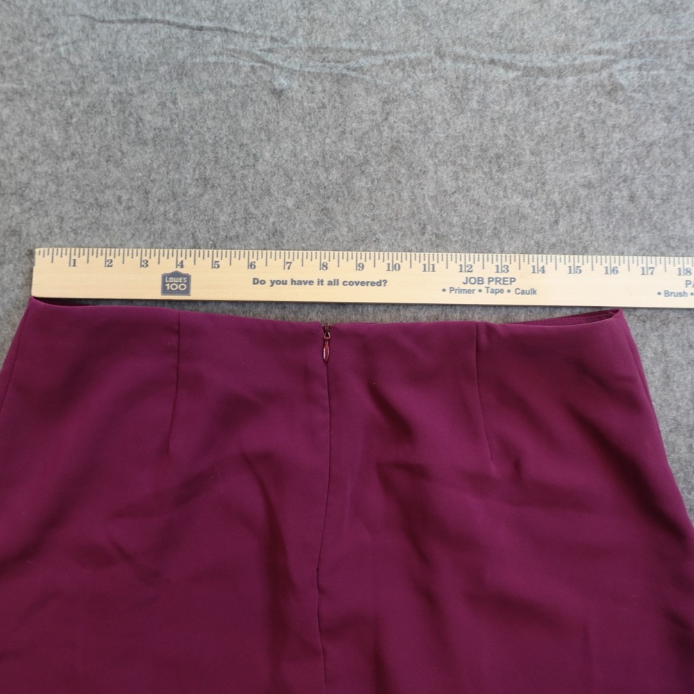 Amanda Uprichard Skort Womens Extra Large Burgundy Side Slit Mini High Waisted - Picture 4 of 8